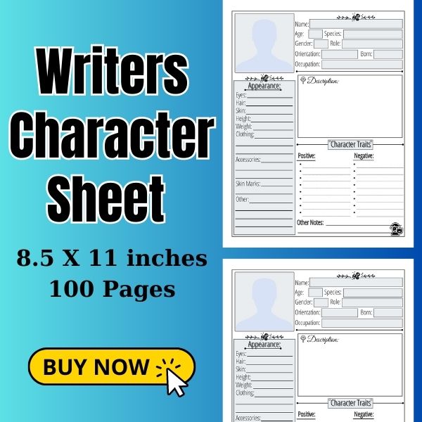 Writers Character Sheet Template