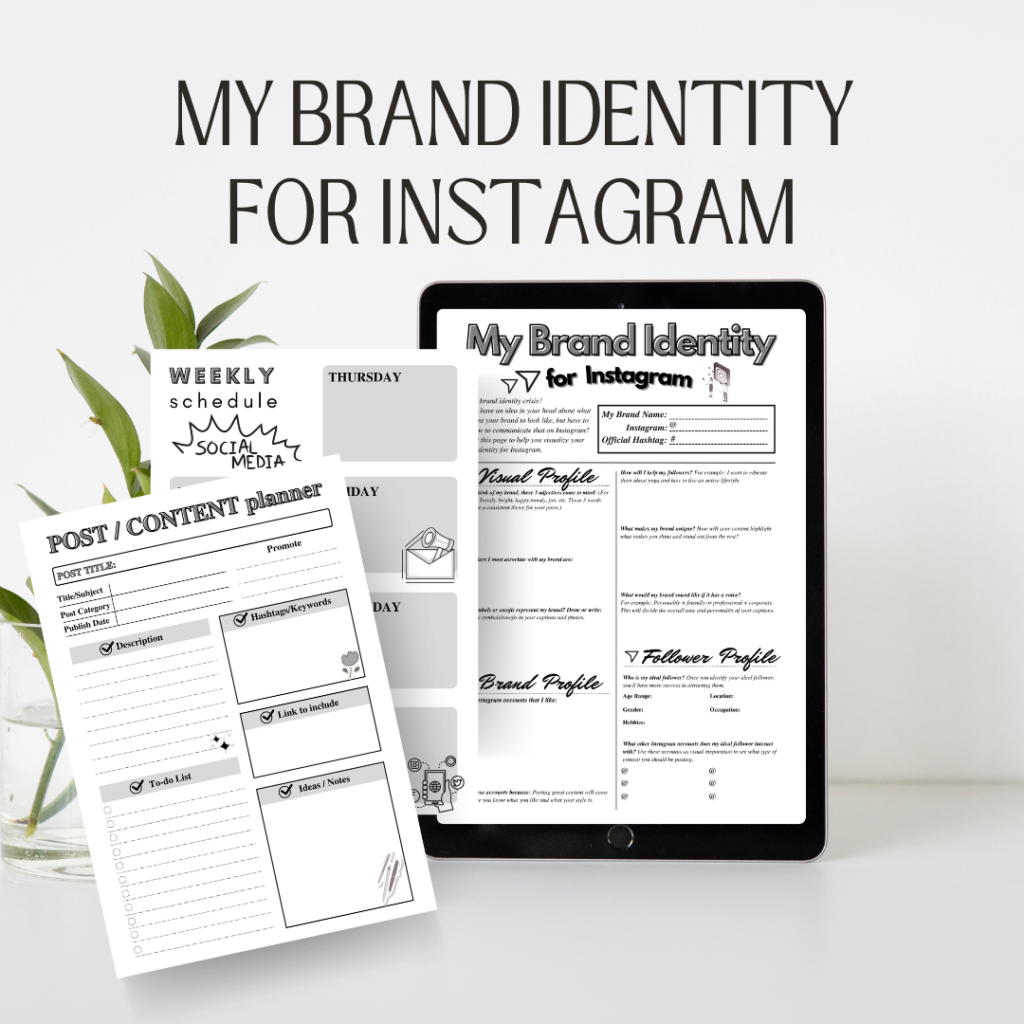 My Brand Identity for instagram Planner / Editable Canva Template