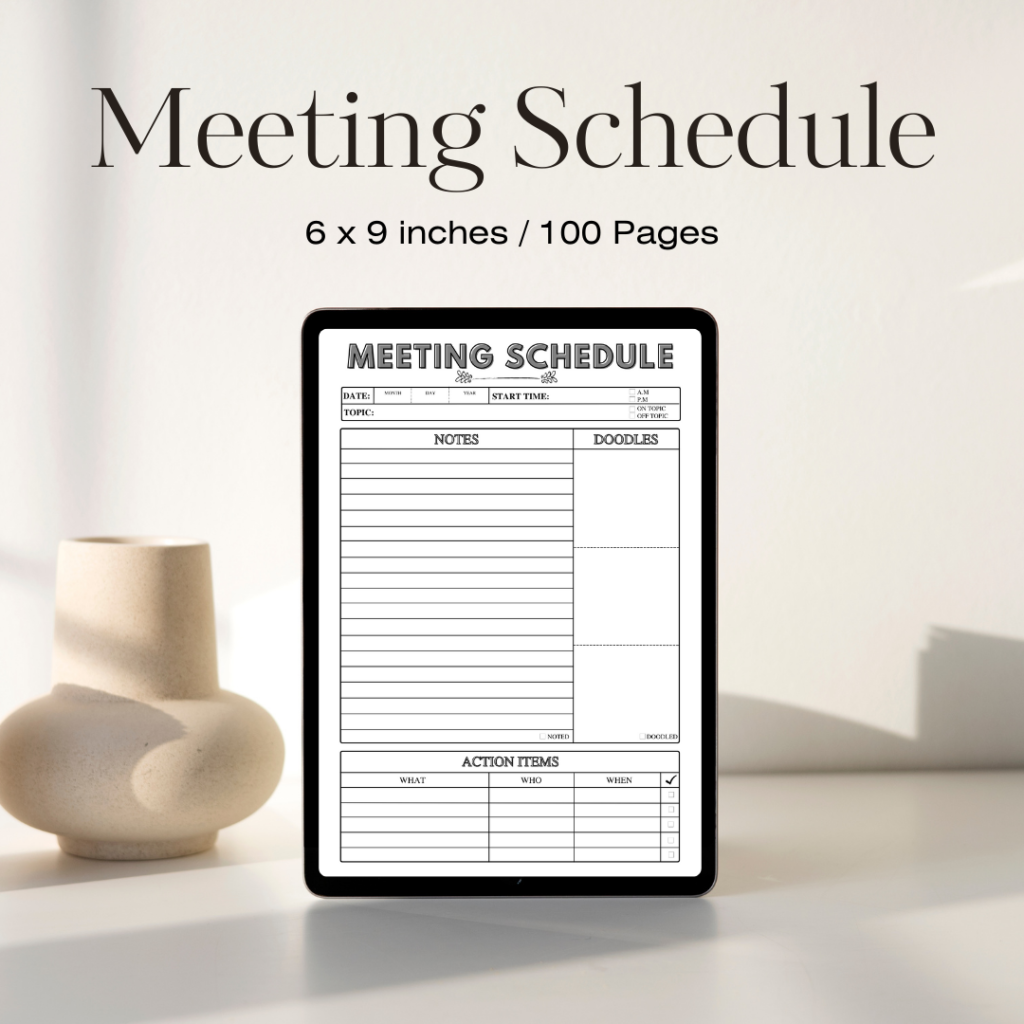 Meeting Schedule / Editable Canva Template