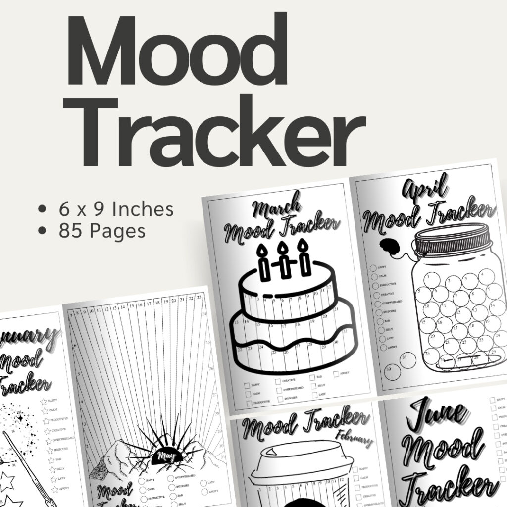 Mood Tracker Journal / Editable Canva Template