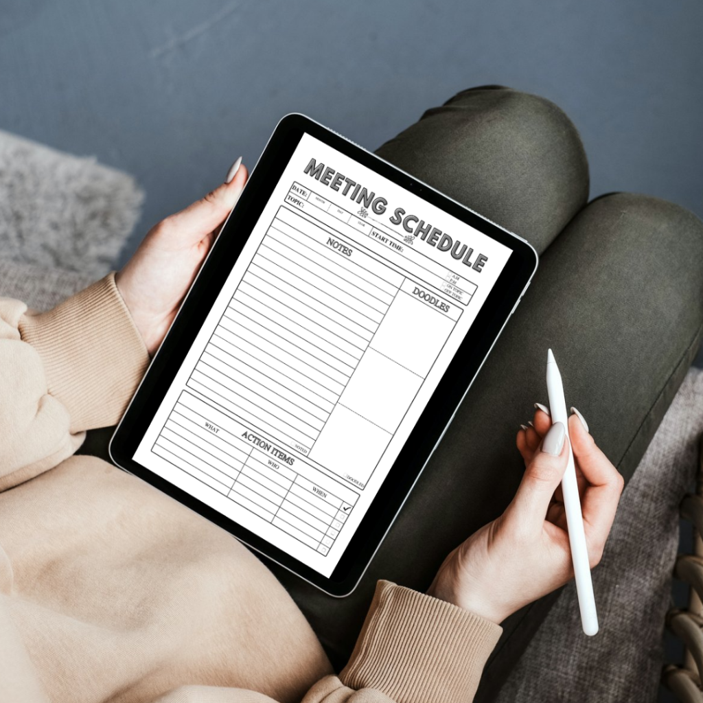 Meeting Schedule / Editable Canva Template