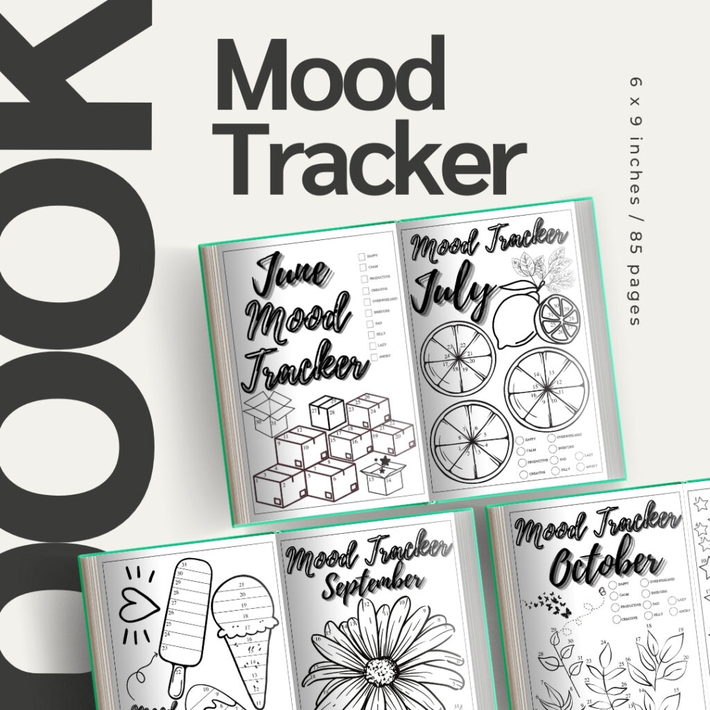 Mood Tracker Journal / Editable Canva Template