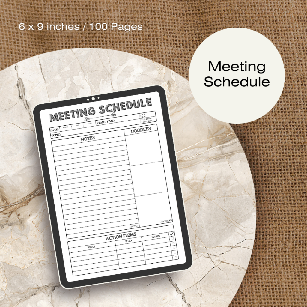 Meeting Schedule / Editable Canva Template