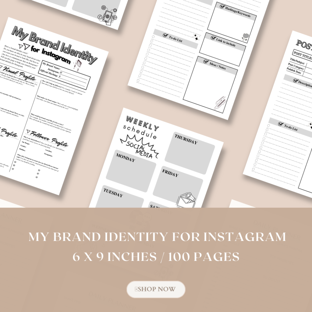 My Brand Identity for instagram Planner / Editable Canva Template