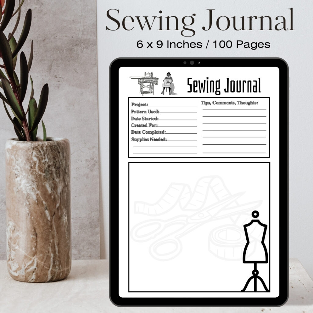 Sewing Journal/ Editable Canva Template