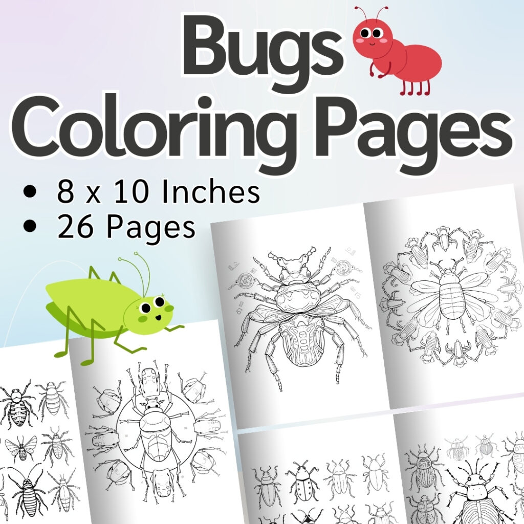 Bugs Coloring Pages / Sheets of Bugs Clipart {Coloring Book}