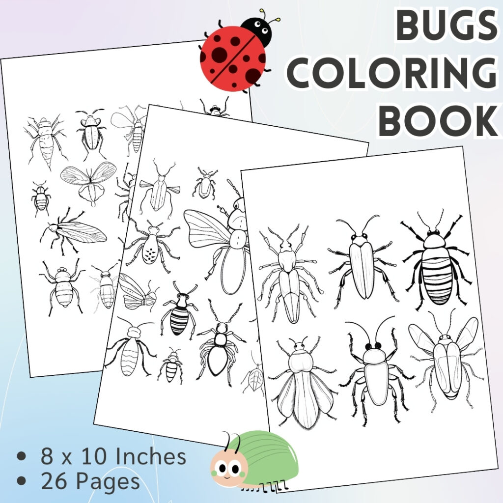 Bugs Coloring Pages / Sheets of Bugs Clipart {Coloring Book}