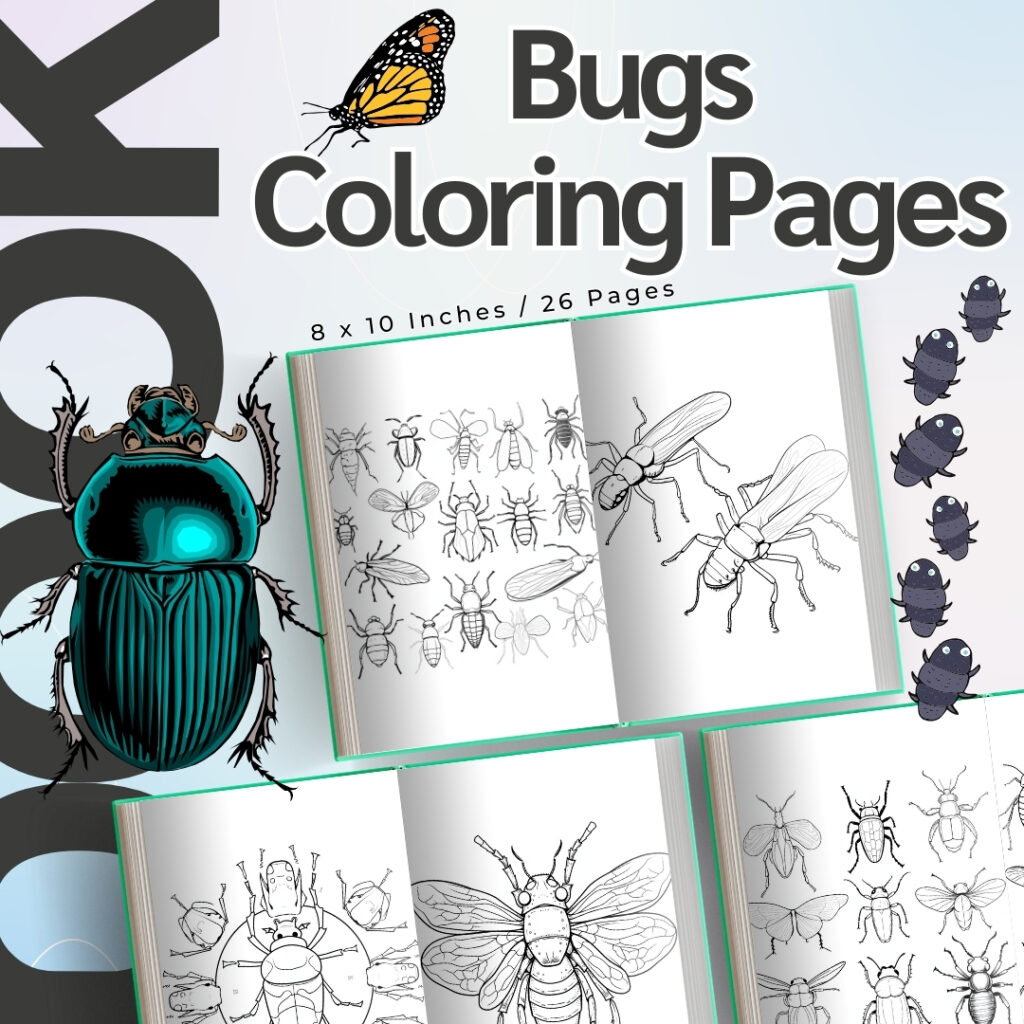 Bugs Coloring Pages / Sheets of Bugs Clipart {Coloring Book}