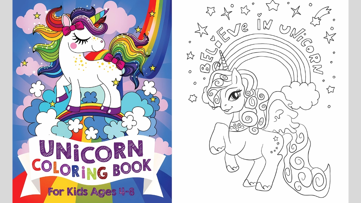 Unicorn Coloring Book for Girls Ages 4-8