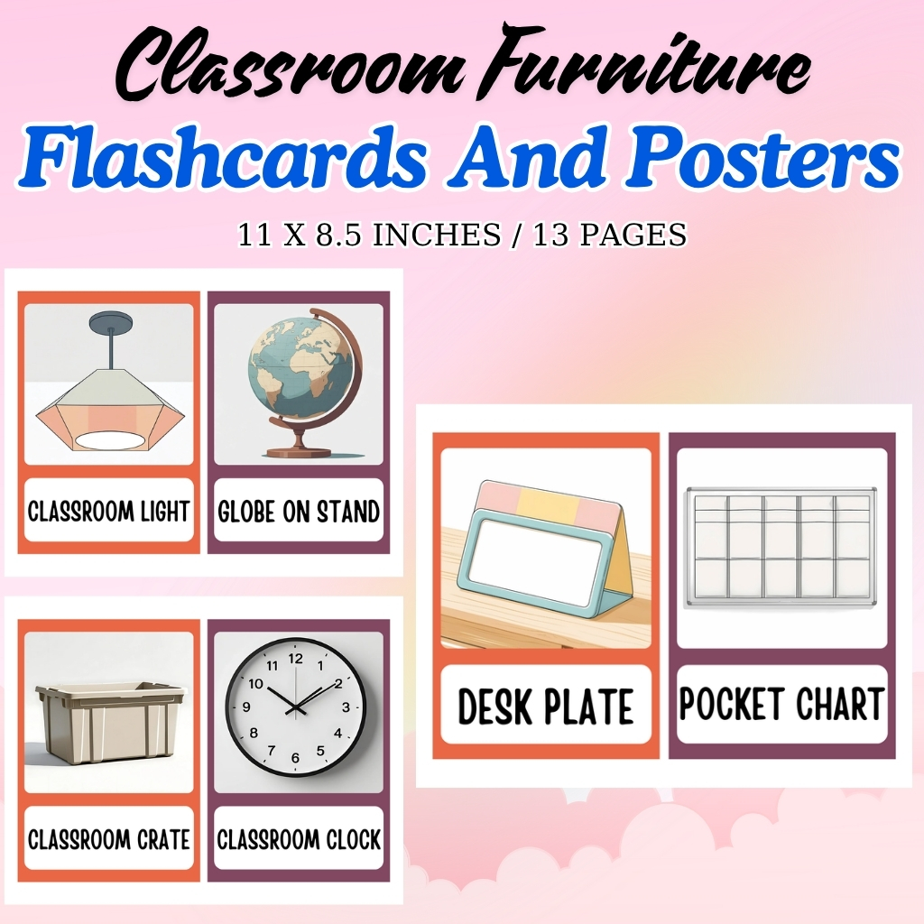 Classroom Furniture Flashcards and Posters