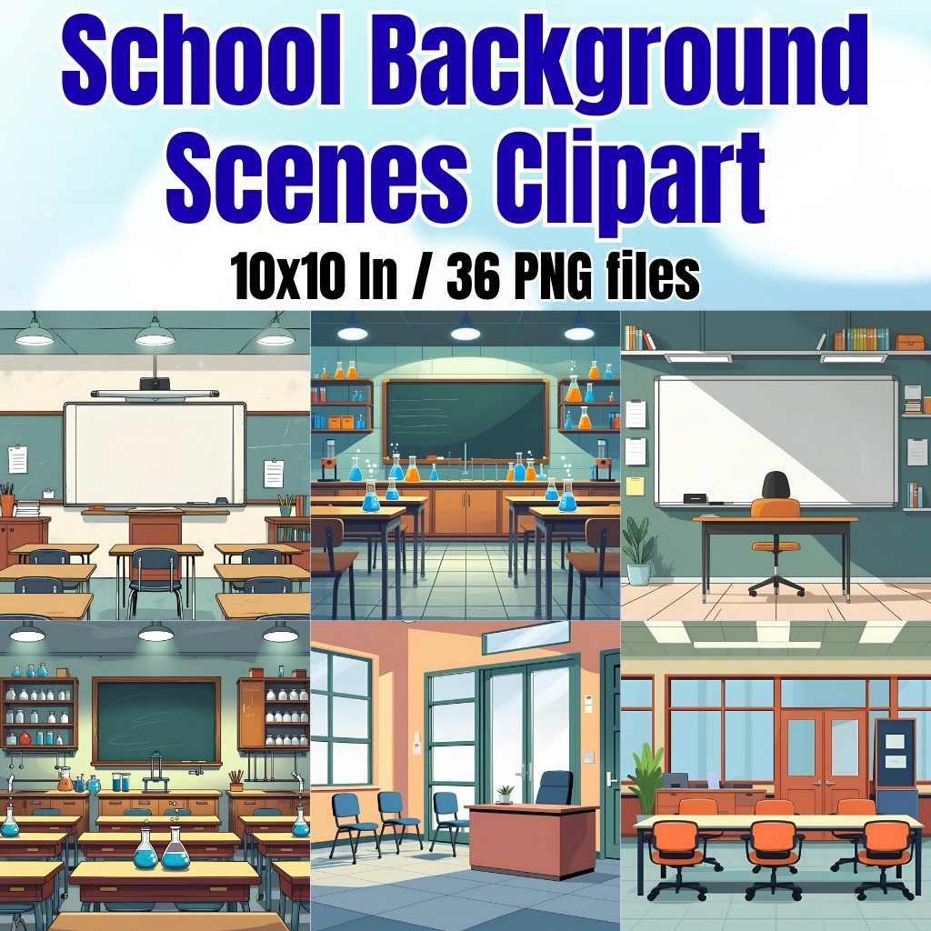 School Background Scenes Clipart
