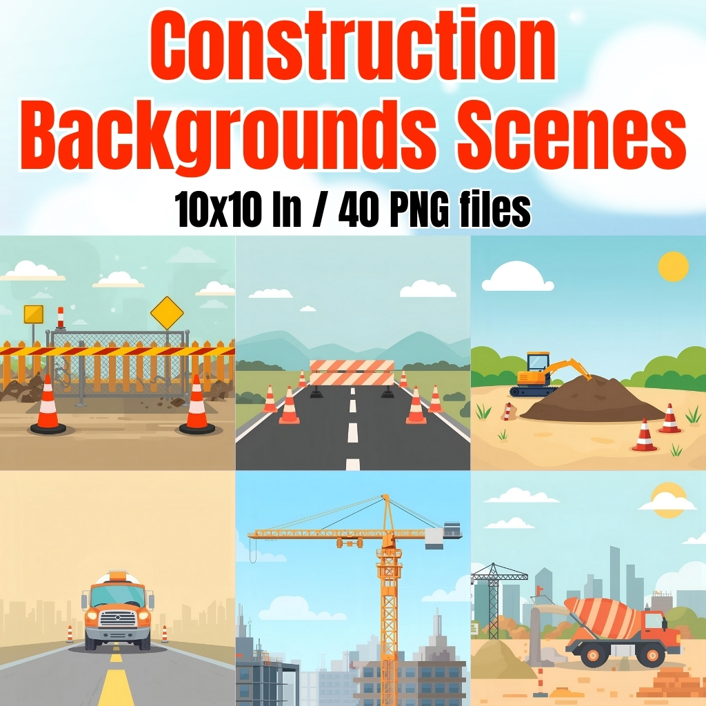 Construction Backgrounds Scenes