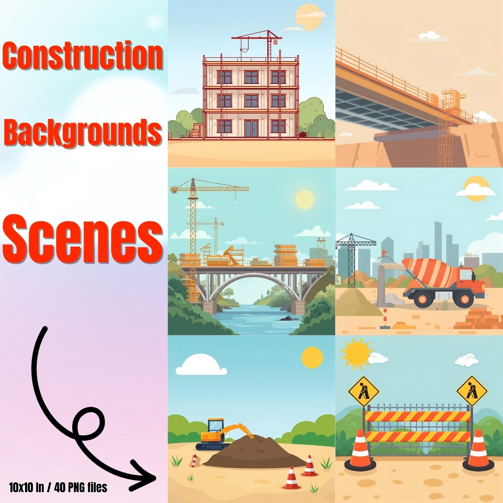 Construction Backgrounds Scenes