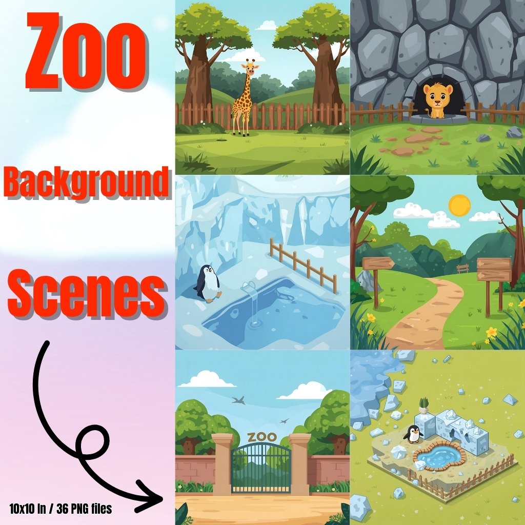 Zoo Background Scenes