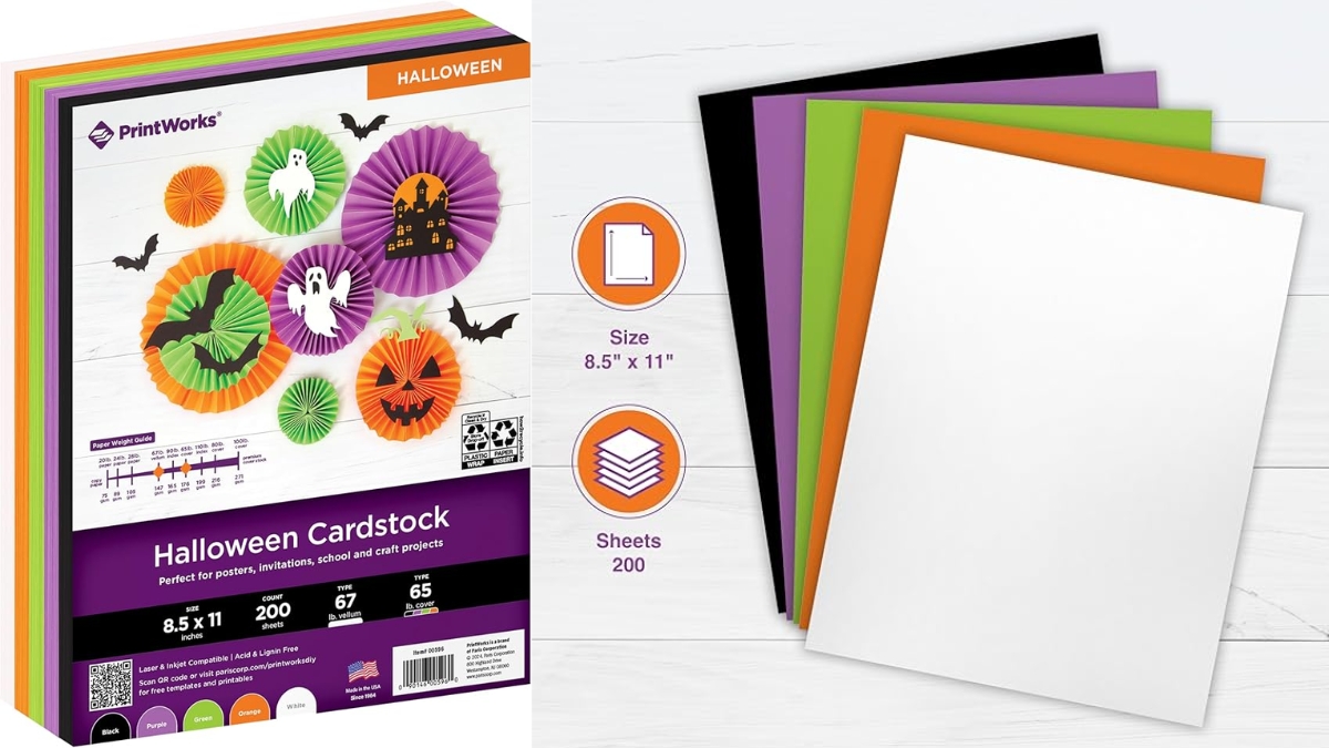 Halloween-Themed Construction Paper