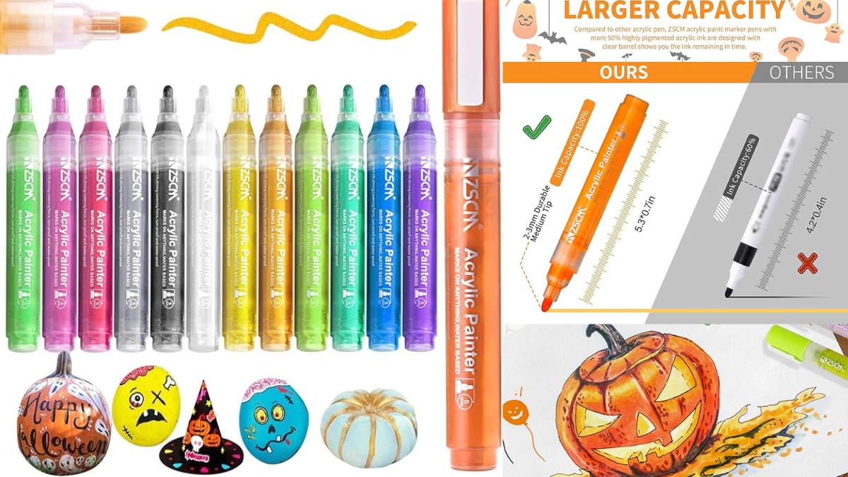 Washable Paints and Markers in Halloween Colors