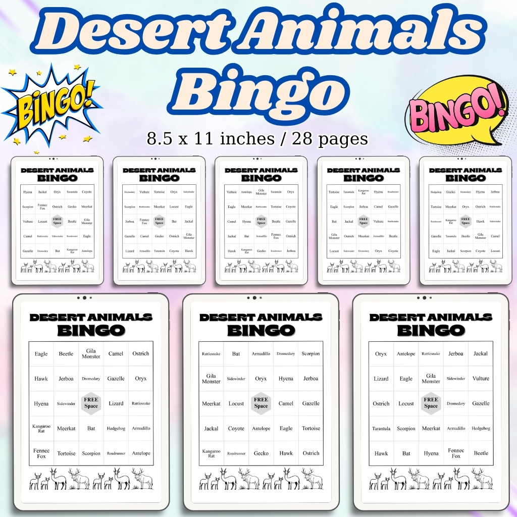 Desert Animals Bingo