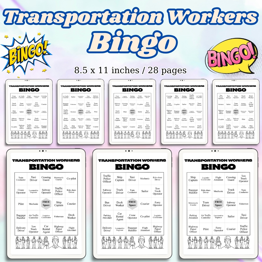 Transportation Workers Bingo