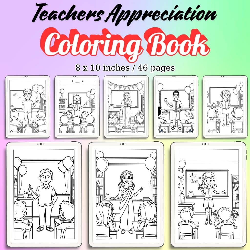 Teachers Appreciation Coloring Pages / Sheets of Teachers Appreciation {Coloring Book}