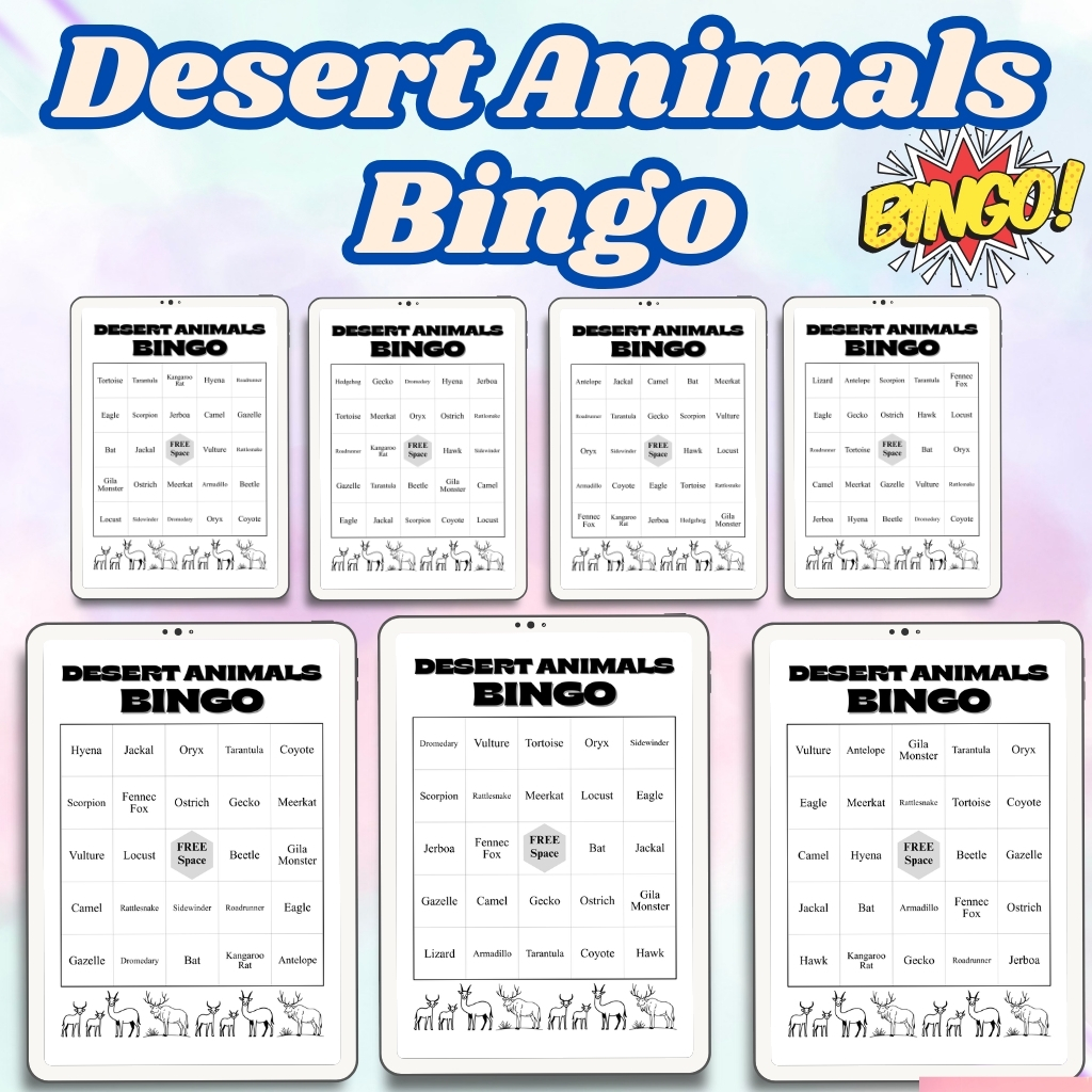 Desert Animals Bingo