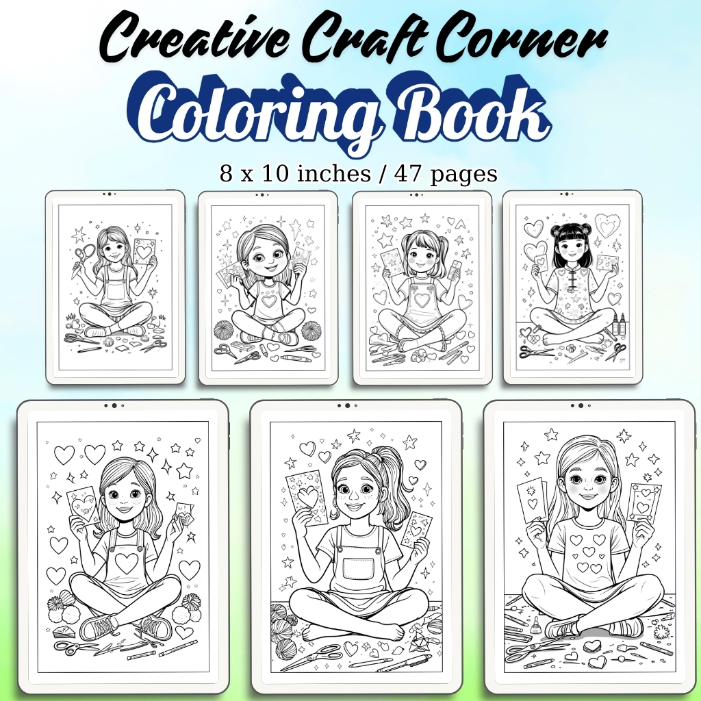 Creative Craft Corner Coloring Pages / Sheets of Creative Craft Corner {Coloring Book}
