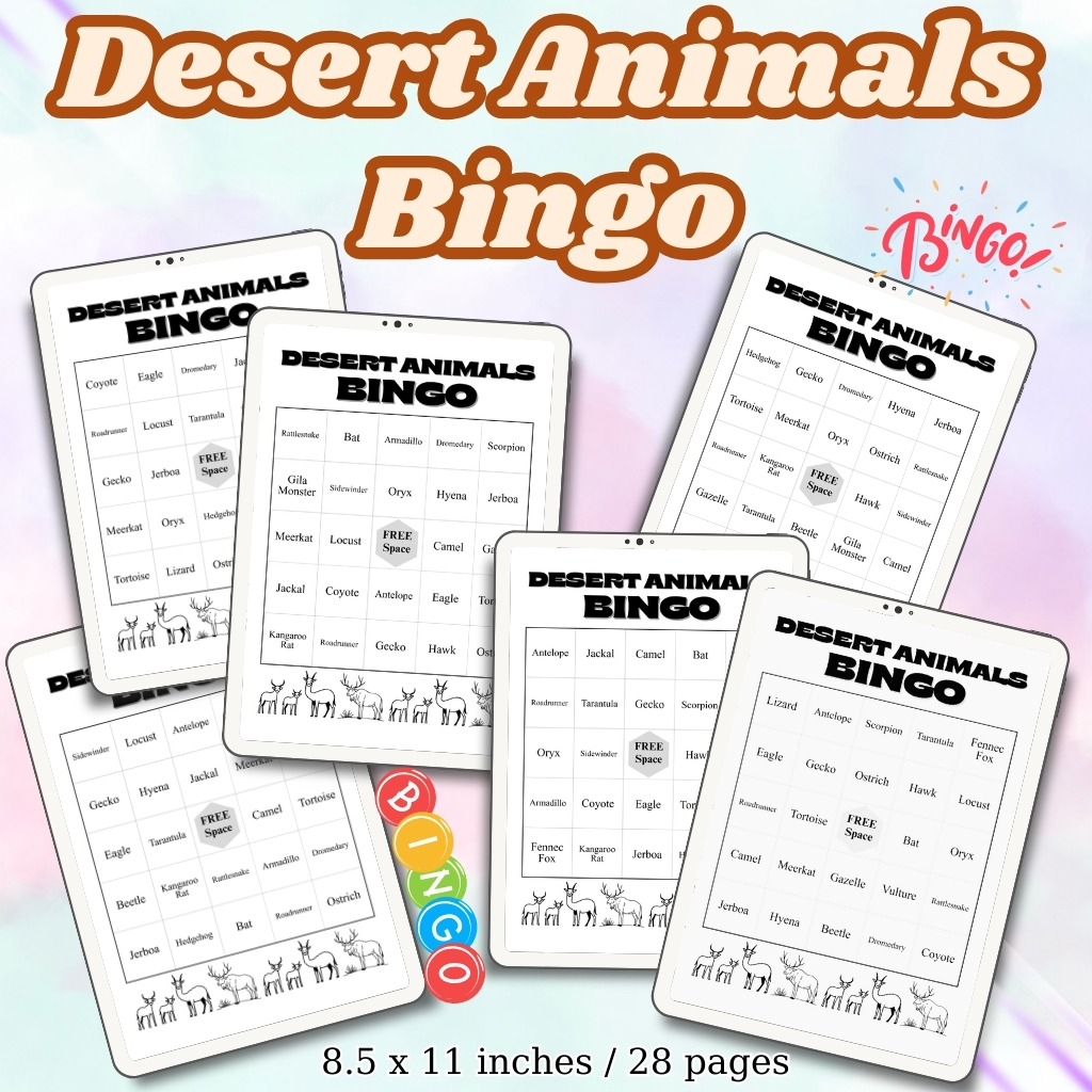 Desert Animals Bingo