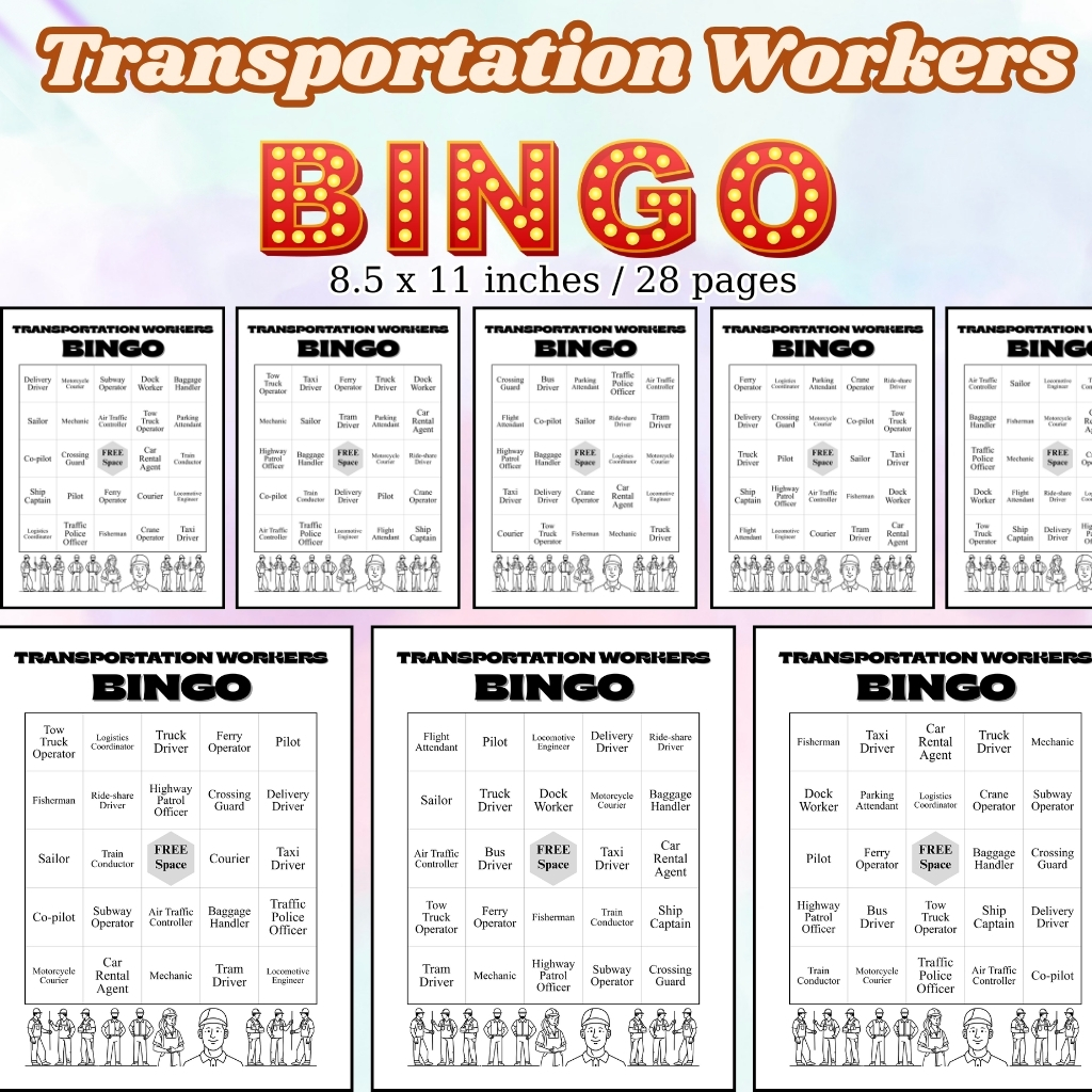 Transportation Workers Bingo
