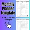 monthly planner template