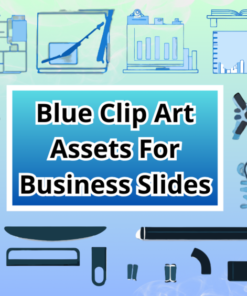 Blue Clip Art Assets For Business Slides