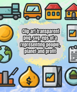 Clip art transparent of a representing people, planet, profit