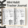 Mini Habit Tracker Journal / Editable Canva Template