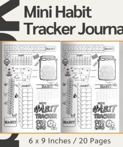 Mini Habit Tracker Journal / Editable Canva Template