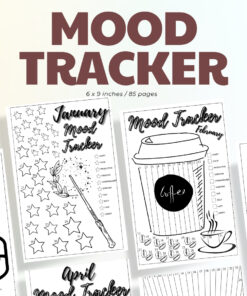 Mood Tracker Journal / Editable Canva Template