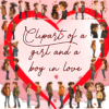 Clipart of a girl and a boy in love