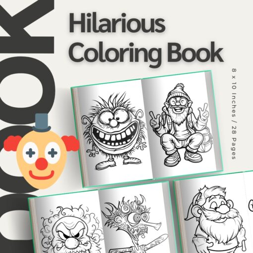 Hilarious Coloring Pages / Sheets of Hilarious Clipart {Coloring Book}