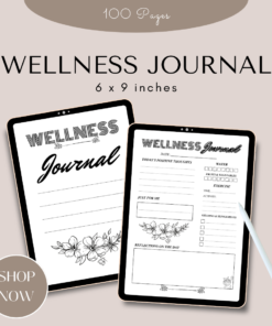 Wellness Journal / Editable Canva Template