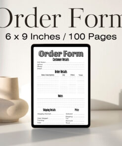 Order Form Journal / Editable Canva Template