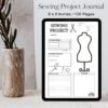 Sewing Project Journal / Editable Canva Template