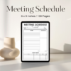 Meeting Schedule / Editable Canva Template