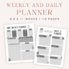 Weekly and Daily Planner / Editable Canva Template