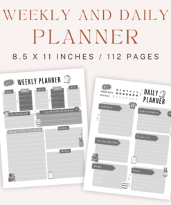 Weekly and Daily Planner / Editable Canva Template