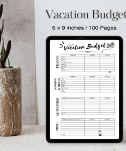 Vacation Budget / Editable Canva Template