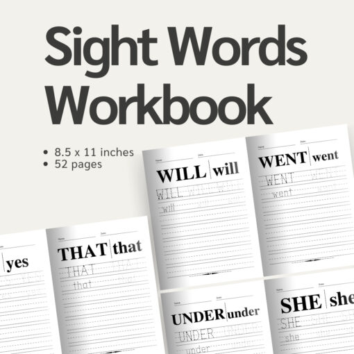 Sight Words Workbook / Editable Canva Template