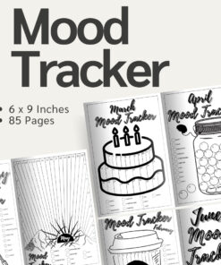 Mood Tracker Journal / Editable Canva Template