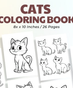 Cats Coloring Pages / Sheets of Cats Clipart {Coloring Book}