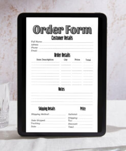 Order Form Journal / Editable Canva Template