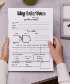 Mug Order Form Journal / Editable Canva Template