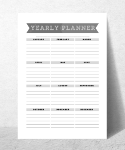 Year Planner / Editable Canva Template