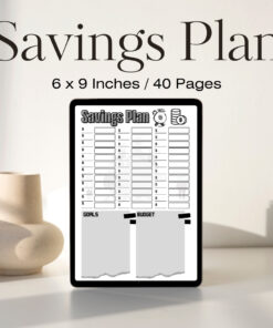 Savings Plan / Editable Canva Template