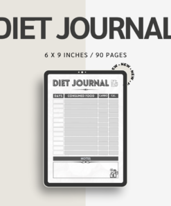 Diet Journal / Editable Canva Template